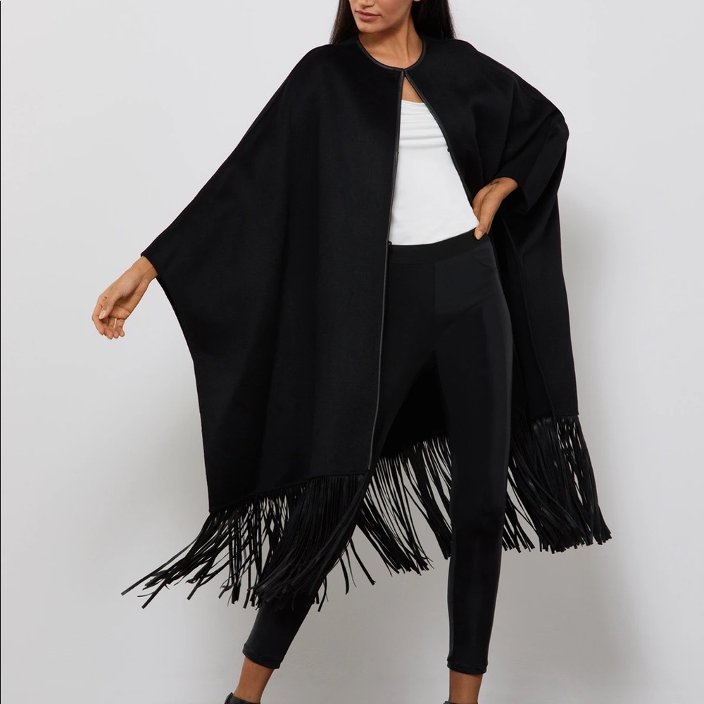 BCBGMaxazria Fringe Poncho